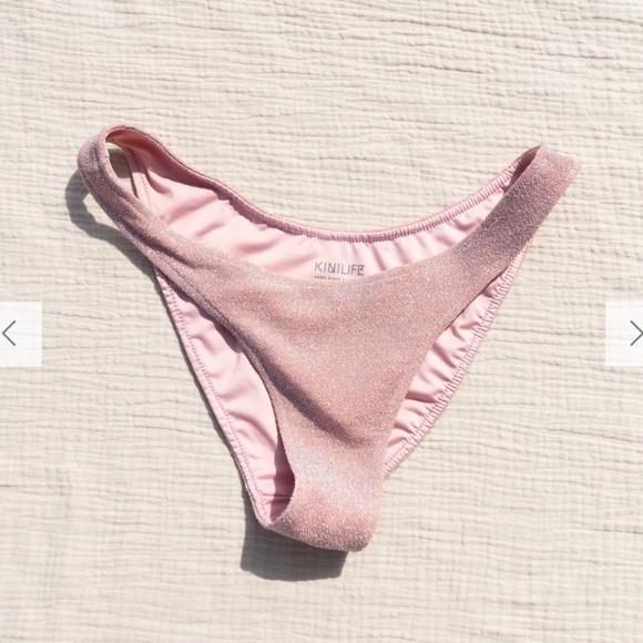 Kinilife Pink Glimmer Curve Brief Swim Bottom - Picture 1 of 5